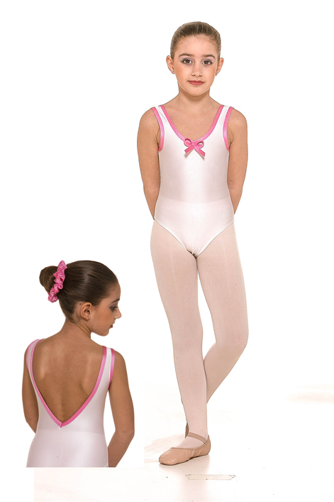 Body canotta in lycra con fiocchetto