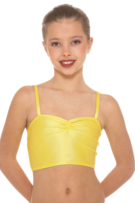 Top bretelle con ripresa lycra – Bambina