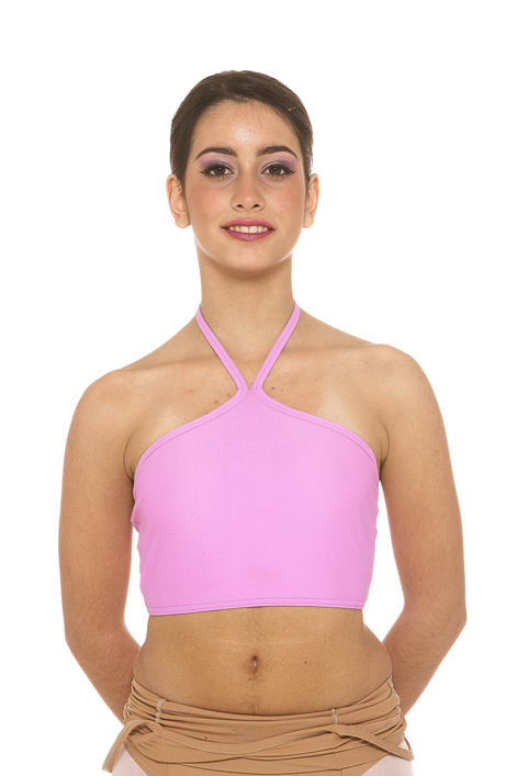 Top con incrocio al collo lycra – Adulta