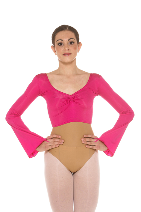 Top Hair con maniche svasate lycra – Adulta