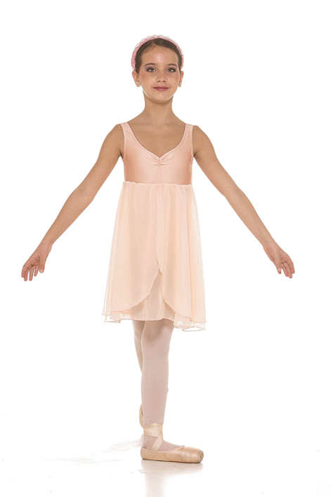 Giulietta in georgette doppio velo scollo décolleté – Bambina