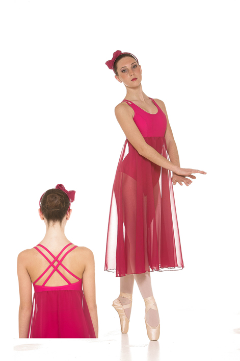 Giulietta in georgette Rossana lunghezza al polpaccio