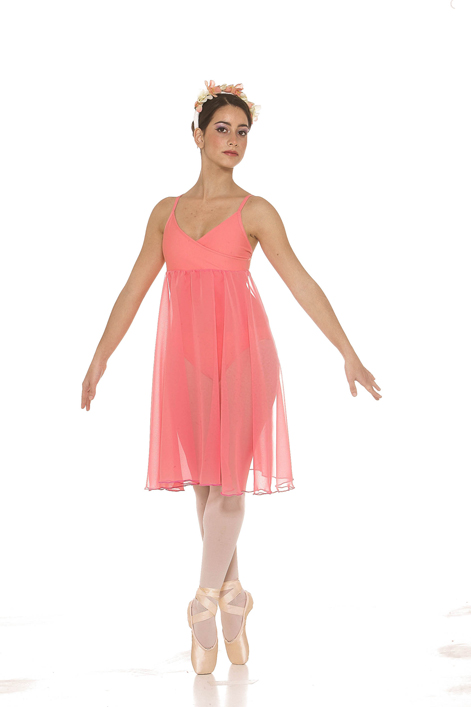 Giulietta in georgette Tatiana lunghezza al ginocchio